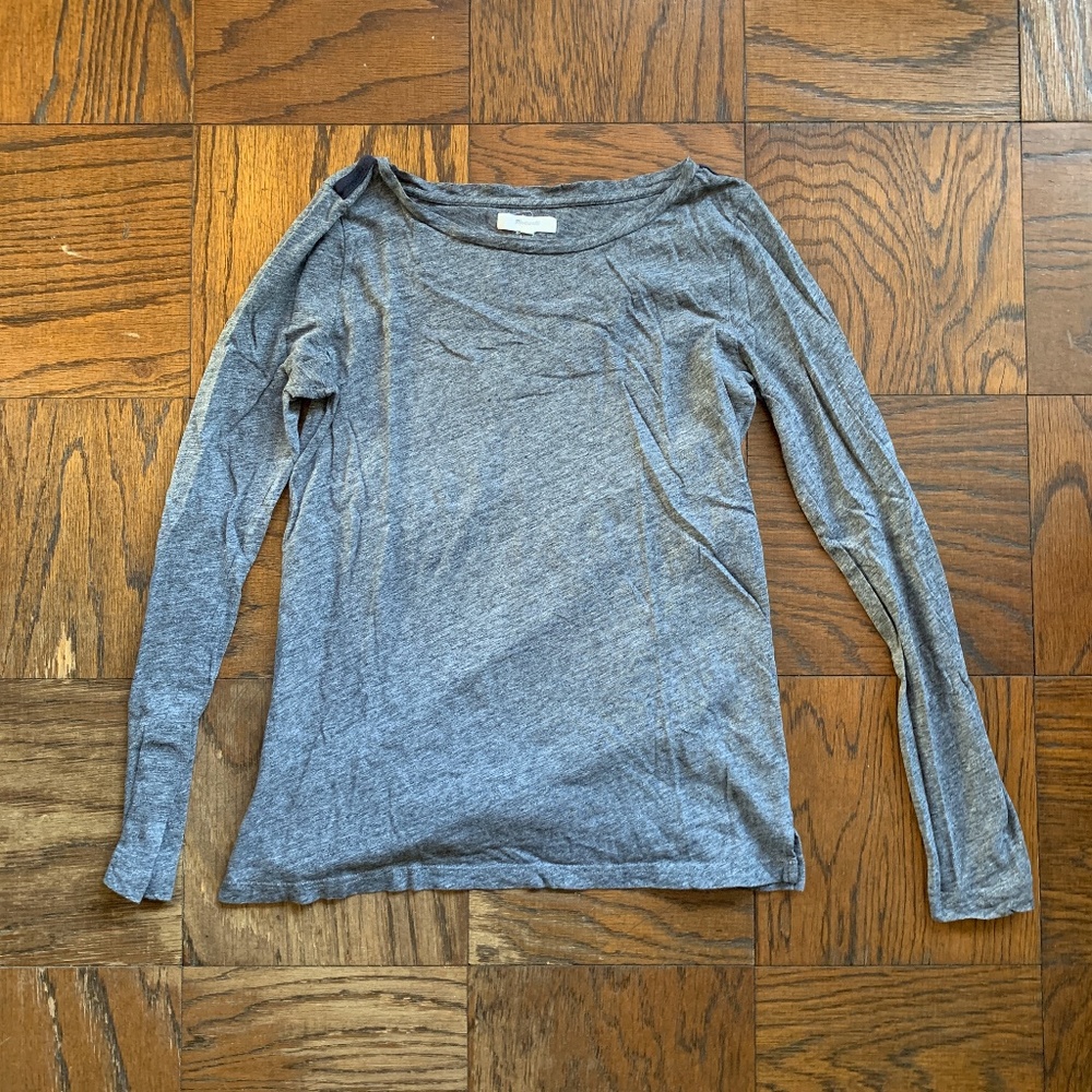 Women's Madewell Long Sleeve Gray Shirt SZ Small